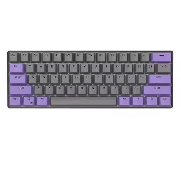סט מקשים PBT למקלדת מכנית 60% – שחור וסגול