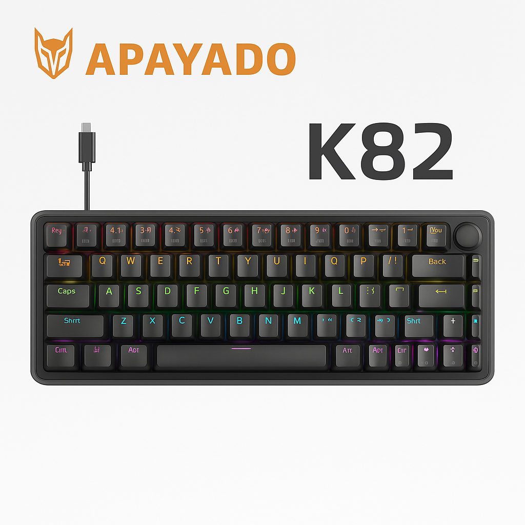 APAYADO K82 – מקלדת גיימינג 75% RGB