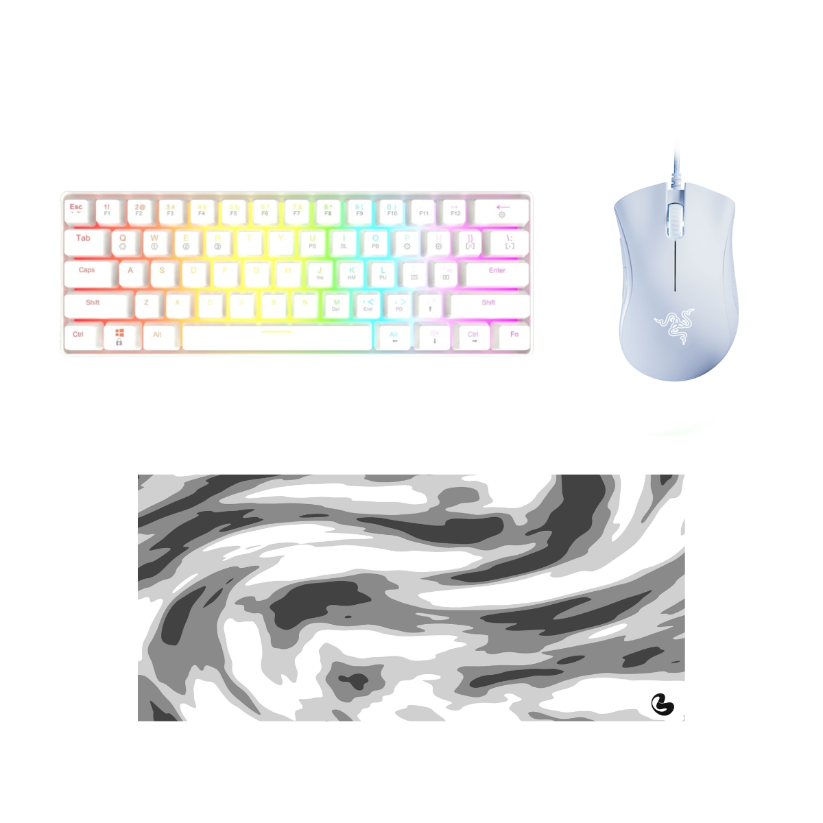 באנדל גיימרס: GK61, Razer Deathadder, פד