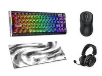 Attack Shark R68HE + X3 + L30PRO + פד מערבולת - סט גיימינג מלא