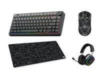 AULA F75 + Attack Shark R5 Ultra + G800 + פד זיגזג - סט גיימינג מלא