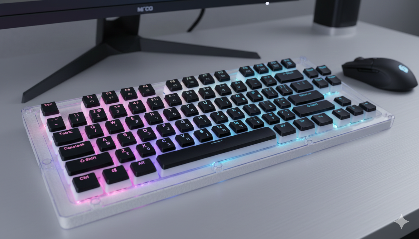 Pudding Keycaps עם עברית