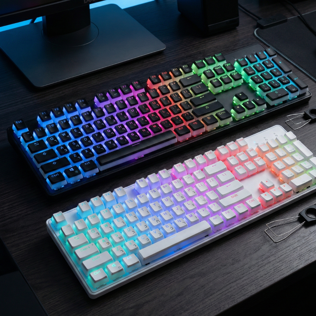 Pudding Keycaps עם עברית