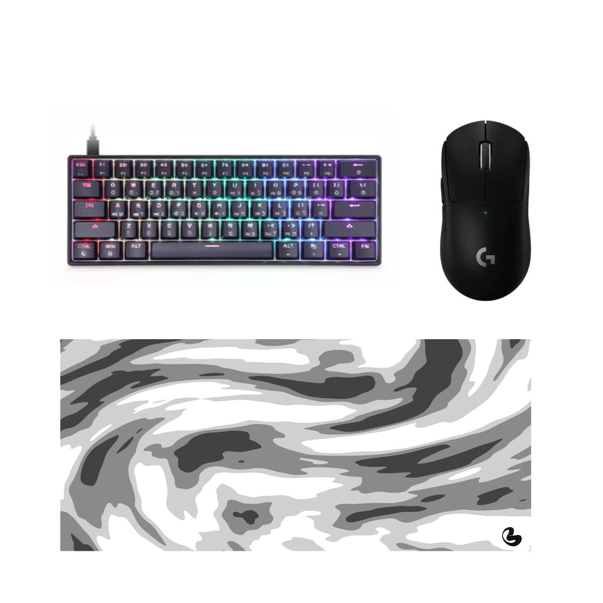 באנדל גיימינג פרימיום: GK61 + Logitech Pro X Superlight