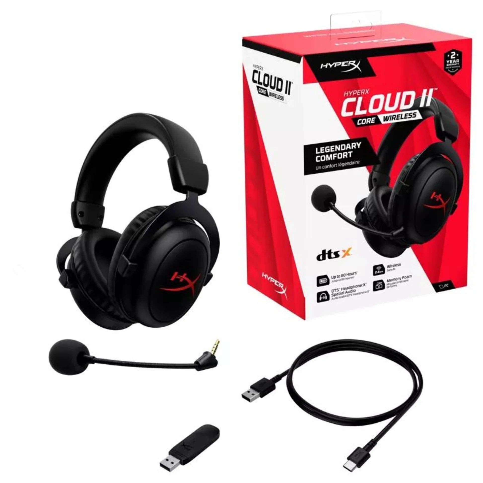 HyperX Cloud II Core Wireless אוזניות גיימינג אלחוטיות