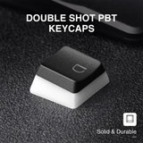 Havit Keycaps Double Shot Backlit PBT Pudding Keycap Set with Puller compatible with Cherry MX Mechanical Keyboard, Black&White