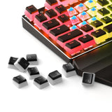 Havit Keycaps Double Shot Backlit PBT Pudding Keycap Set with Puller compatible with Cherry MX Mechanical Keyboard, Black&White