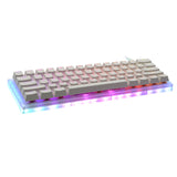 GamaKay K61 61 Keys Mechanical Gaming Keyboard Hot Swappable Type-C 3.1 Wired USB Translucent Glass Base Gateron Switch ABS Two-color Keycap NKRO RGB Gaming Keyboard