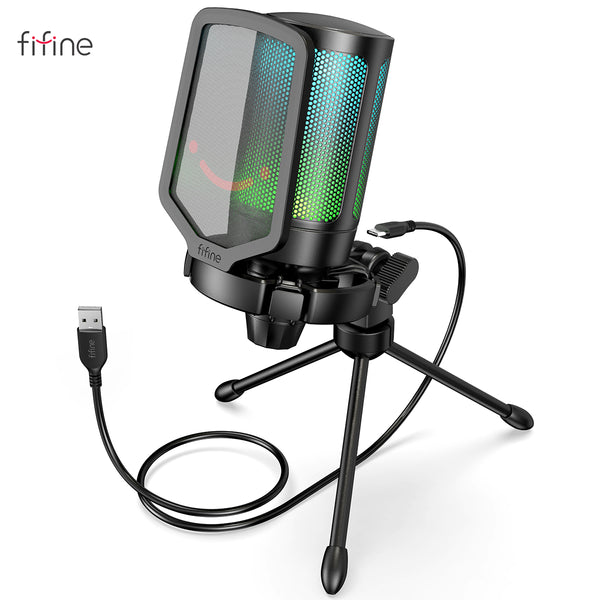 Fifine Ampligame RGB מיקרופון גיימינג